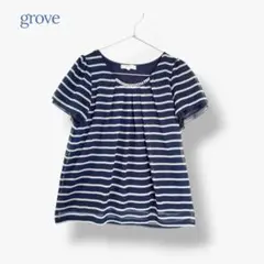 ＊grove グローブ＊ Mサイズ トップス ブラウス 半袖 シアー素材