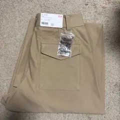 UNIQLO ジャージーバレルレッグパンツ ベージュ S
