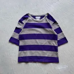 90s agnes b. border l/s 太ボーダー ロンt 紺 ベージュ - メルカリ