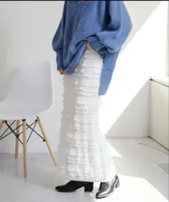 Kastane カットフリルIラインスカート