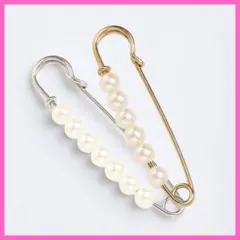 パール　ピン　ブローチ　２本セット　アクセサリー　春　ストール　新品