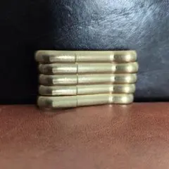 5点セット 真鍮製 ナスカン 縦長さ33mm キーホルダー 板ナスカン