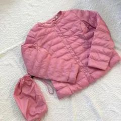 12中綿ジャケット　ポーチ付き　ピンク