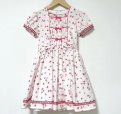 花柄半袖ワンピース ピンク