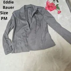 【オシャレ⭐Eddie Bauer】グレー　1つボタンジャケット　サイズPMのサムネイル