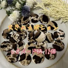 2セット限定SALE‼️大きめカボション レオパード柄（ブラウン）12個