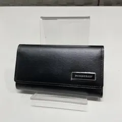 BURBERRY ブラック レザー キーケース