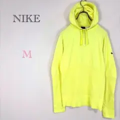 ◆ナイキ【M】フーディー パーカー プリントロゴ 蛍光イエロートップス 派手