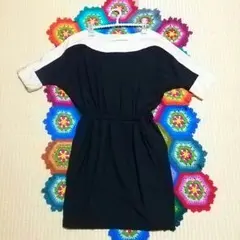 只今お値下げ♪女子力高め！Khaju(シップス)黒ワンピ☆