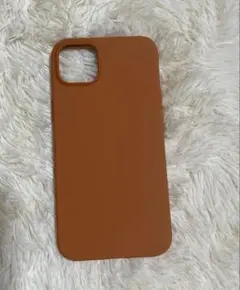 無印 スマホケース iPhone14Plus用オレンジ