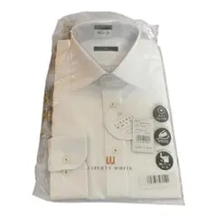 LIBERTY WHITE 長袖ワイシャツ 白無地 39-80 M 形態安定
