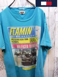 HILFIGER DENIM XL ライトブルー プリントTシャツ