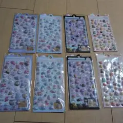 ぷっくりシール　ボンボンドロップ風シール　立体　3Dシール　8枚セット