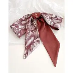 花柄フラワープリント バッグスカーフ ミッツァ 花柄 赤 モダン 上品 綺麗め②