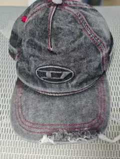 DIESEL グレーデニム ベースボールキャップ