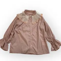 apres jour アプレジュール レース襟 ブラウス スモーキーピンク