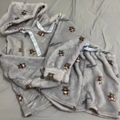 くま　モコベア　ルームウェア　上下セット　フーディ　パジャマ　ワンホン