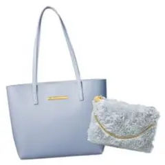 【JILLbyJILLSTUART】ライトブルー トートバッグとポーチセット