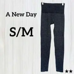 ★A New Day【S/M】千鳥格子柄 ハイウエスト レギンスパンツ グレー