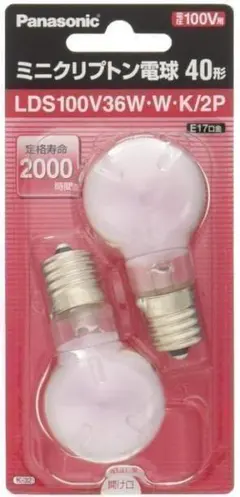 パナソニック ミニクリプトン電球 40形 LDS100V36WWK2Pのサムネイル