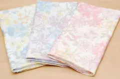 ガーゼ手ぬぐい 3本セット～花水玉柄
