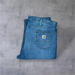 【メキシコ製】Carharttデニムパンツストレート　ライトブルーXLストレッチ