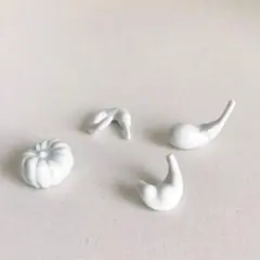 【新品未使用】有田 白磁 箸置き 野菜　4点