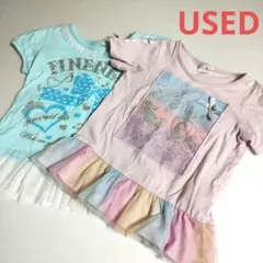 USED★②枚組★キッズ服・子供服・トップス・半袖・Tシャツ・女の子・120