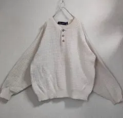 【古着】 JOHN WEITZ ヘンリーネック ニット made in USA
