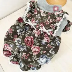 ハンドメイド♡犬服 重ね着風バルーンワンピース