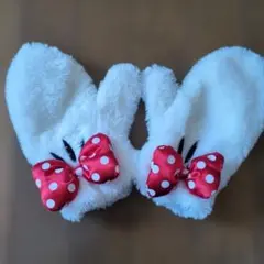 東京ディズニーリゾート　ミニーマウス　手袋　ミトン　ファー　大人用