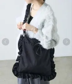 チャオパニックティピー　フリルギャザー2WAYBAG ショルダーバッグ　ブラック