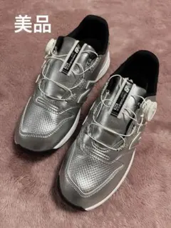 美品✨New Balance レディース ゴルフシューズ996シルバー BOA