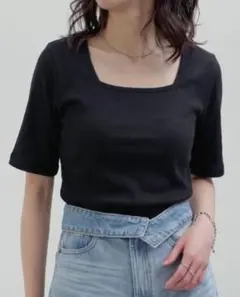 【新品】Re:EDIT　リブカットソー半袖Tシャツのサムネイル