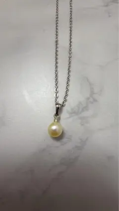 一粒　天然真珠　パールネックレス　40㎝