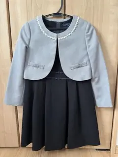 フォーマルドレス ジャケット付き グレー/黒