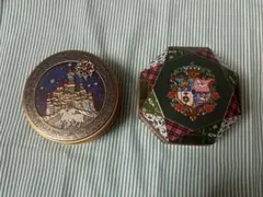 青山デカーボ クリスマス 缶 2点セット お菓子 鍵無し