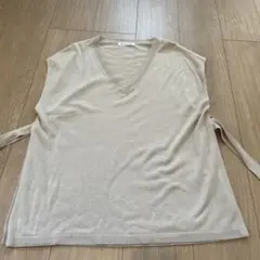 GLOBAL WORK ベージュ Vネック ノースリーブ