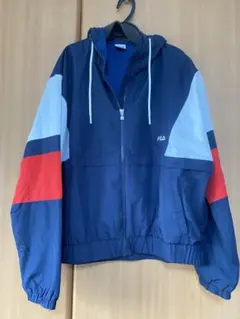 【美品】フィラ FILA ネイビーカラーブロック ウインドジャケット