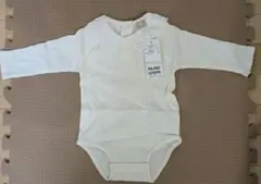 【未使用　サイズ80】petit mainレース襟付きロンパース