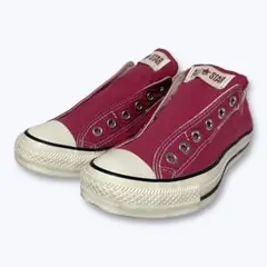 美品 コンバース オールスター スリッポン 24.5 紐なし テラコッタピンク