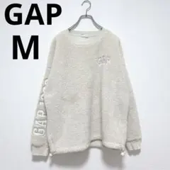 【極美品】GAP ギャップ フリース ボア トップス(M)アイボリー モコモコ