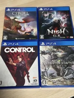 PS4ソフト4本セット CITADEL 仁王 CONTROL モンスターハンター