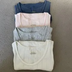 タンクトップ 4色セット 130cm 綿100%