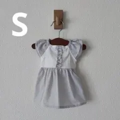 チェックの生地がかわいい犬用ワンピース(ハンドメイド、犬服)