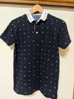 THE SHOP TK MIXPICE ポロシャツ 錨柄 ネイビー 美品のサムネイル