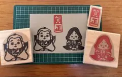 ハンドメイド消しゴムはんこ【年賀状　賀正】