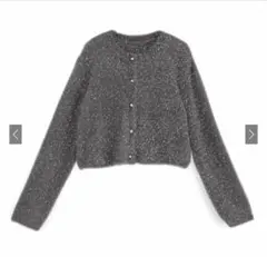 ラメシャギーニットショート丈カーディガン[cu491]