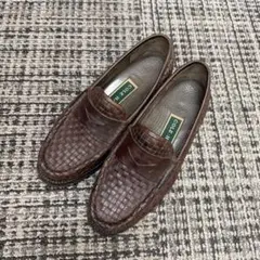 コールハーン COLE HAAN ローファー メッシュレザー 茶6B 23cm