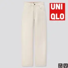 ユニクロU ワイドフィットカーブジーンズ　オフホワイト